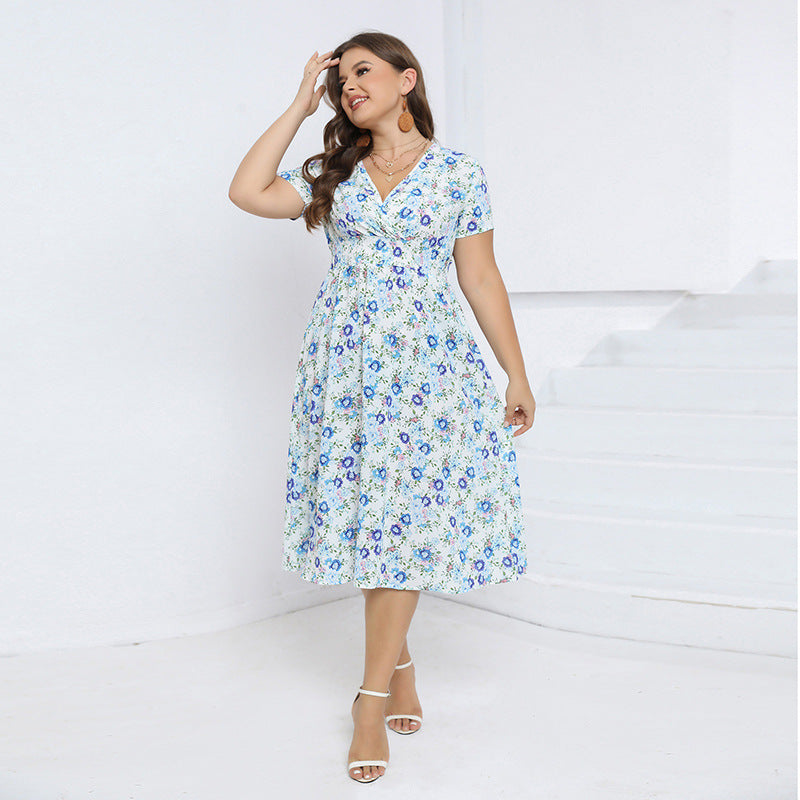 Lila | Flattering & Comfort Tummy-Covering Floral Dress