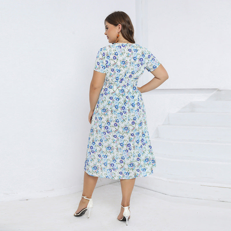 Lila | Flattering & Comfort Tummy-Covering Floral Dress